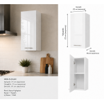 Mutfak Dolabı Üst Modül Highgloss Parlak Kapak/Mdflam Gövde Mutfak Dolabı Üst Modül Highgloss Parlak Kapak/Mdflam Gövde