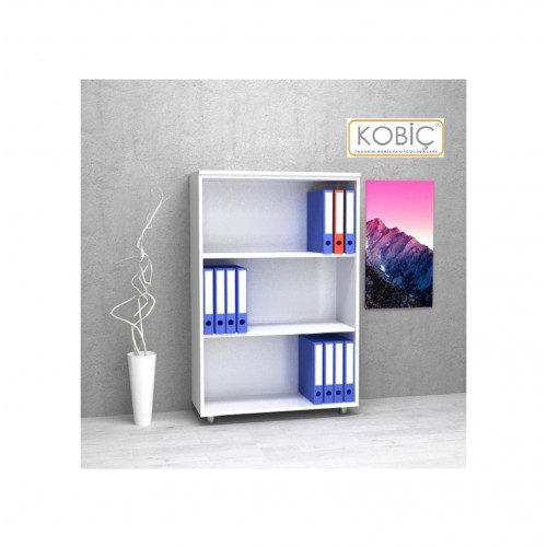 Kobiç Dosya Dolabı Açık Raflı 80x35x115 Cm Beyaz