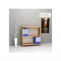 Kobiç Dosya Dolabı Açık Raflı 80x35x80 Cm Meşe