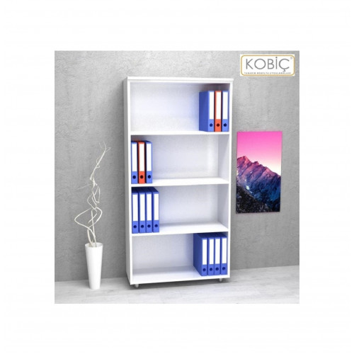 Kobiç Dosya Dolabı Açık Raflı 80x35x150 Cm Beyaz
