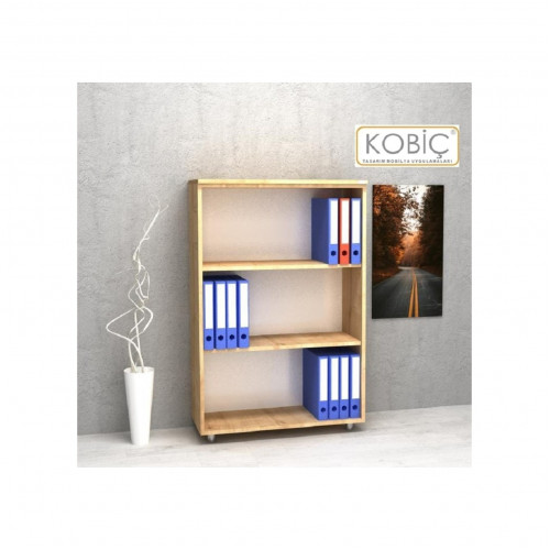 Kobiç Dosya Dolabı Açık Raflı 80x35x115 Cm Meşe