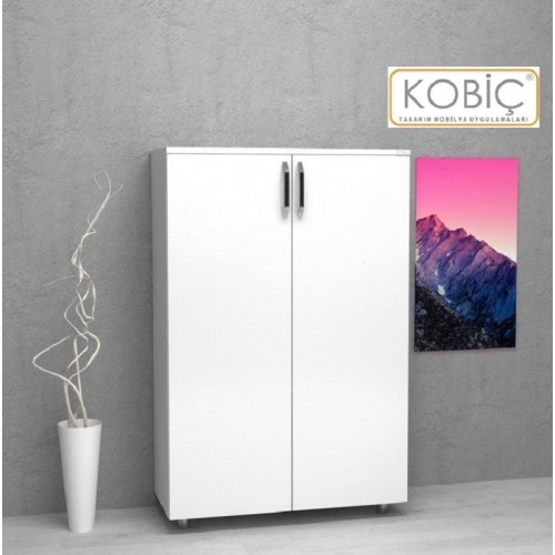 Kobiç Kilitli Tam Kapak Mdflam Dolap 70x35x115 Cm Beyaz Kobiç Kilitli Tam Kapak Mdflam Dolap 70x35x115 Cm Beyaz