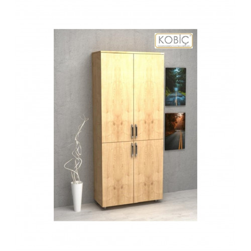 Kobiç Dosya Dolabı Tam Kapak 80x35x185 Cm Meşe Kobiç Dosya Dolabı Tam Kapak 80x35x185 Cm Meşe