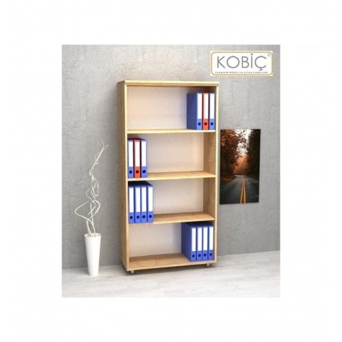 Kobiç Dosya Dolabı Açık Raflı 80x35x150 Cm Meşe