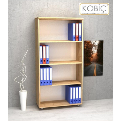 Kobiç Ofis Dosya Dolabı Raflı Suntalam Dolap 70x35x150cm Meşe
