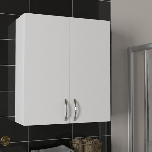 Kobiç 2 Kapaklı Çok Amaçlı Banyo Ve Mutfak Dolabı 60X25X70 Cm (BEYAZ)